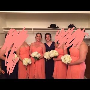 Bridesmaid dress coral